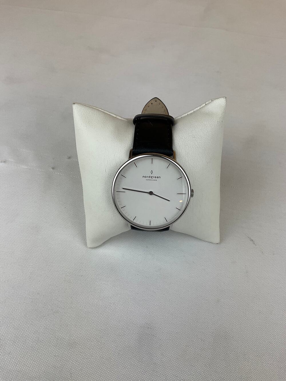Nordgreen Copenhagen Men's Watch - about 35 mm, Silver Face with Black Band